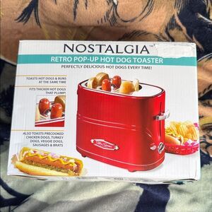 Nostalgia Red Retro Hot Dog Toaster